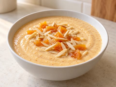 Smoothie bowl s meruňkami a mandlemi Smoothie bowl s meruňkami a mandlemi
