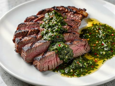 Argentiinalainen asado chimichurrin kanssa