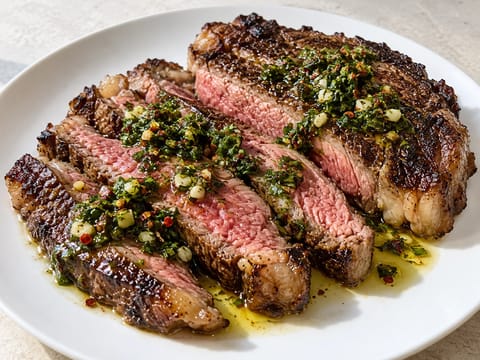 Asado argentino con chimichurri Asado argentino con chimichurri
