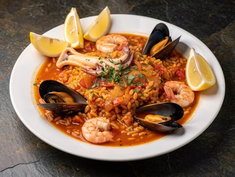 Arroz Caldoso de Marisco (spanischer Meeresfrüchte-Reis mit Brühe) Arroz Caldoso de Marisco (spanischer Meeresfrüchte-Reis mit Brühe)