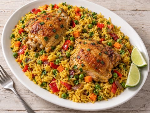 Arroz con Pollo (riz au poulet à la colombienne) Arroz con Pollo (riz au poulet à la colombienne)
