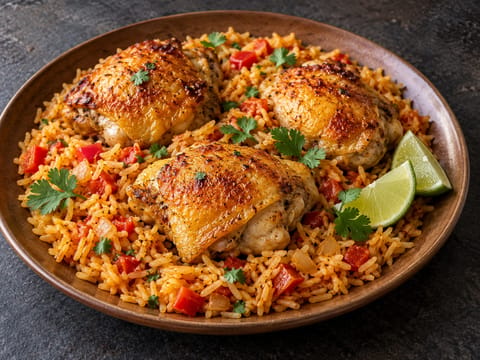 Arroz con Pollo (kubanischer Reis mit Hähnchen) Arroz con Pollo (kubanischer Reis mit Hähnchen)