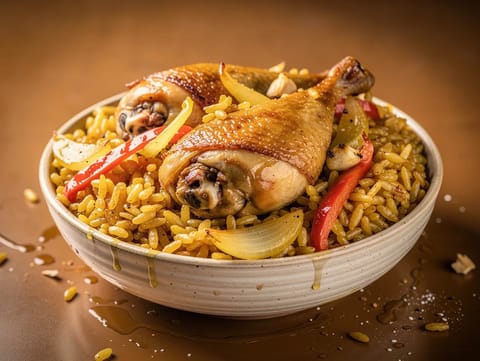 Arroz con Pollo a la Española (İspanyol tavuklu pilav)