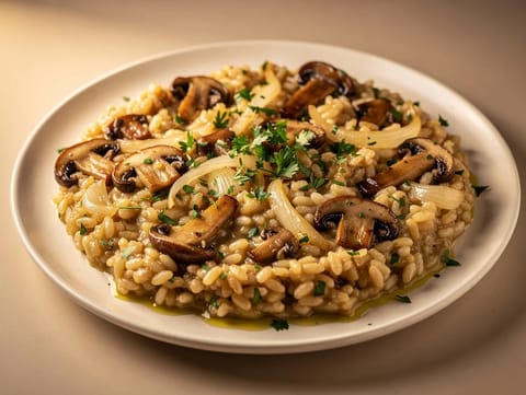 Arroz Meloso con Setas (riso cremoso spagnolo con funghi selvatici) Arroz Meloso con Setas (riso cremoso spagnolo con funghi selvatici)