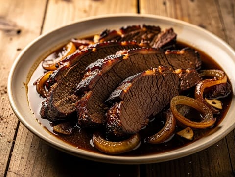 Asado Negro (venezolanisches geschmortes Rindfleisch in dunkler Soße) Asado Negro (venezolanisches geschmortes Rindfleisch in dunkler Soße)