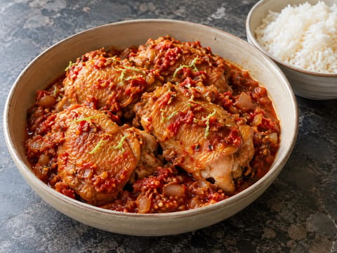 Ayam Rica-Rica (scharfes Hähnchen nach Manado-Art) Ayam Rica-Rica (scharfes Hähnchen nach Manado-Art)