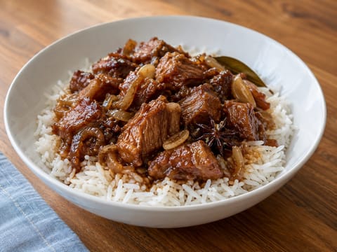 Babi Kecap (χοιρινό μπρεζέ σε γλυκιά σάλτσα σόγιας)
