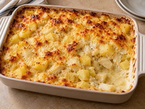 Bacalhau com Natas (Sformato cremoso di baccalà e patate) Bacalhau com Natas (Sformato cremoso di baccalà e patate)