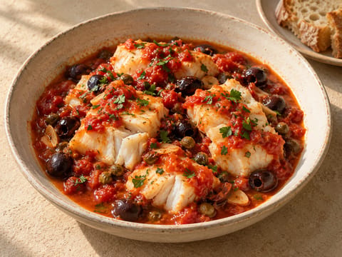 Baccalà alla Livornese (stufato toscano di baccalà) Baccalà alla Livornese (stufato toscano di baccalà)