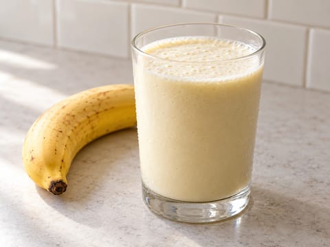 Smoothie alla banana con latte di soia Smoothie alla banana con latte di soia