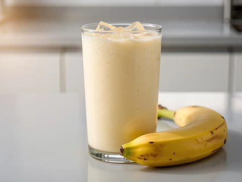 Smoothie de plátano con leche de soja Smoothie de plátano con leche de soja