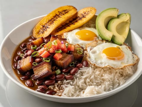 Bandeja Paisa (kolumbijský míchaný talíř)