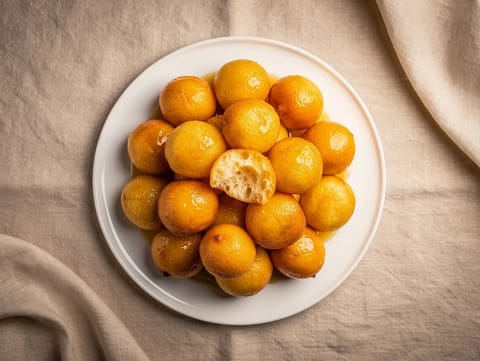 Bayram Lokma (Limon Şerbetli Kızarmış Tatlı Hamur Lokmaları)