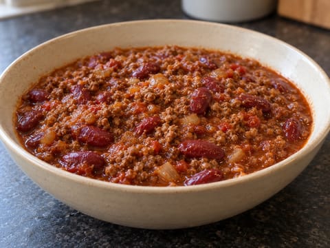Cowboygryte med kjøttdeig og bønner Cowboygryte med kjøttdeig og bønner