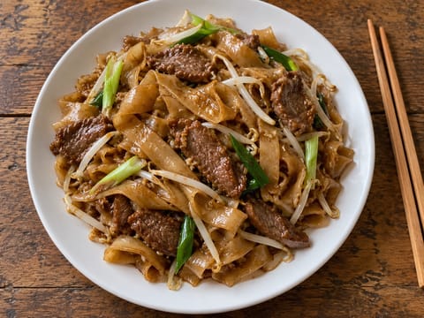 Beef Chow Fun (gebakken rijstnoedels) Beef Chow Fun (gebakken rijstnoedels)
