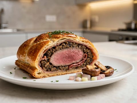 Beef Wellington με μανιταρένια duxelles Beef Wellington με μανιταρένια duxelles