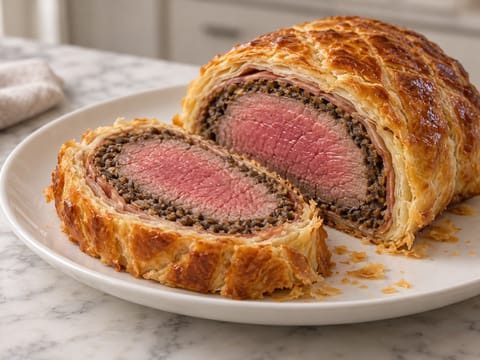 Beef Wellington met champignonduxelles Beef Wellington met champignonduxelles