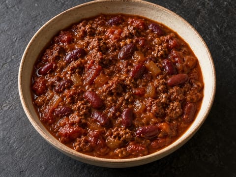Belgisk ølchili med oksekjøtt, bønner og tomater Belgisk ølchili med oksekjøtt, bønner og tomater