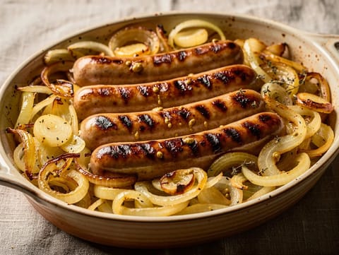 Biała Kiełbasa Pieczona (pečená polská bílá klobása)