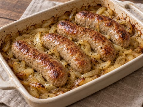 Biała Kiełbasa Pieczona (salchicha blanca polaca al horno) Biała Kiełbasa Pieczona (salchicha blanca polaca al horno)
