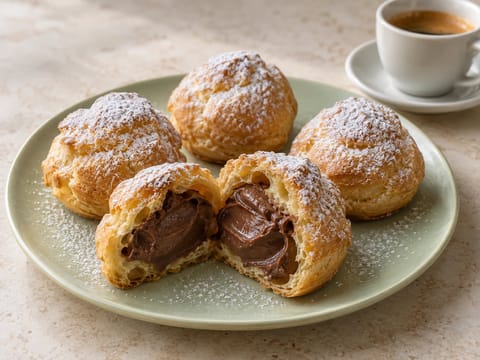 Bignè al Cioccolato (profiteroles italianos de chocolate) Bignè al Cioccolato (profiteroles italianos de chocolate)