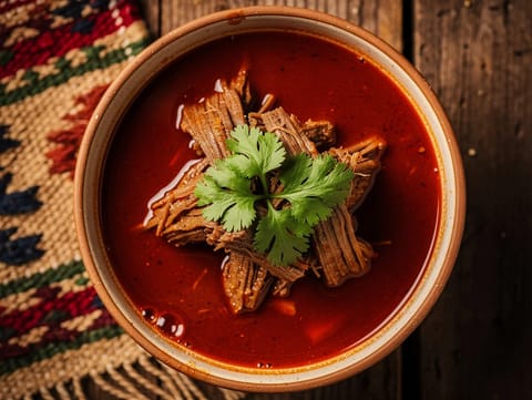 Birria (Mexicaanse runderstoof met gedroogde chili’s en tomaat) Birria (Mexicaanse runderstoof met gedroogde chili’s en tomaat)