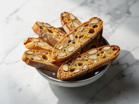 Biscotti di Prato (αμυγδαλωτά μπισκότα διπλοψημένα)