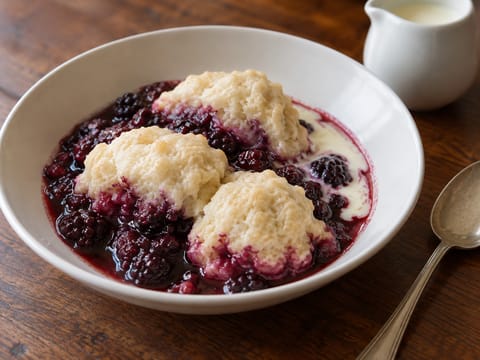 Blackberry Slump (cobertura de dumplings al vapor)