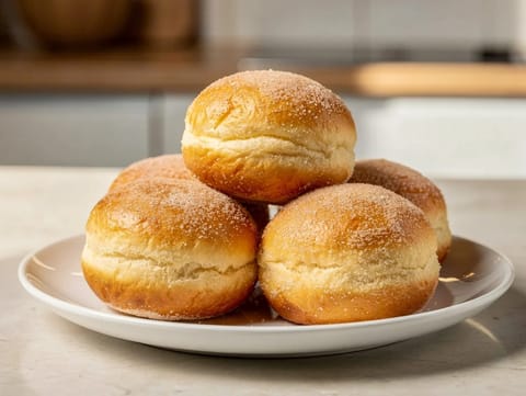 Bomboloni (italienske fylte smultringer) Bomboloni (italienske fylte smultringer)
