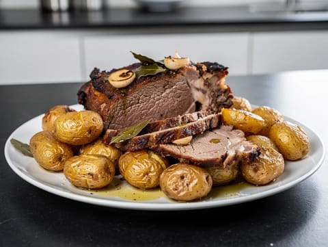 Borrego no Forno (borrego assado português com batatas) Borrego no Forno (borrego assado português com batatas)
