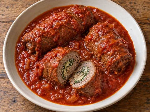 Braciole al Sugo (olasz marhahúsrolád paradicsomszószban) Braciole al Sugo (olasz marhahúsrolád paradicsomszószban)