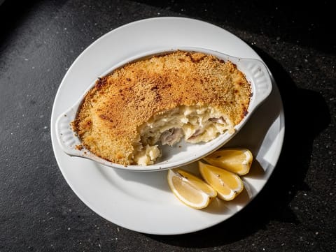 Brandade de Morue Gratinée (zapiekanka z solonego dorsza i ziemniaków)