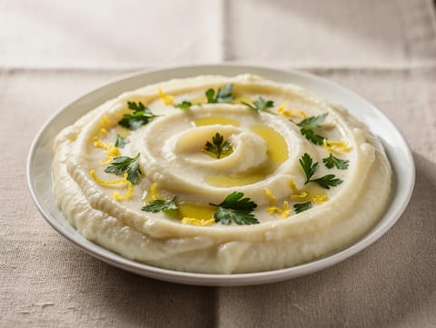 Brandade de Morue (sózott tőkehal- és burgonyapüré fokhagymával)