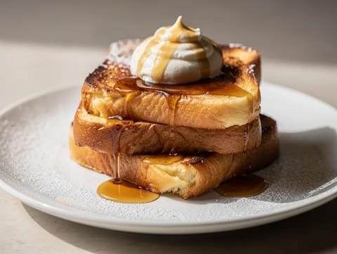 Brioche Perdue (pain perdu à la crème fraîche et au sirop d’érable) Brioche Perdue (pain perdu à la crème fraîche et au sirop d’érable)