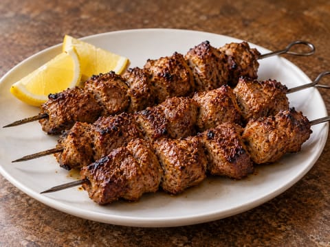 Brochettes (μαροκινά σουβλάκια αρνιού με κύμινο) Brochettes (μαροκινά σουβλάκια αρνιού με κύμινο)