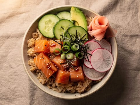 Brown Rice Poke Bowl