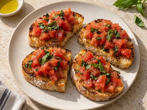 Bruschetta con Pomodoro e Aglio (Bruschetta al Pomodoro e Aglio) Bruschetta con Pomodoro e Aglio (Bruschetta al Pomodoro e Aglio)