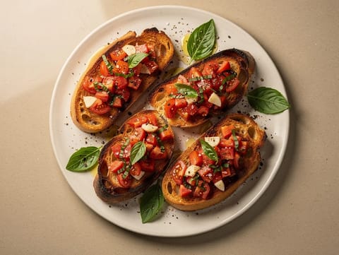 Bruschetta tomaatilla ja valkosipulilla (Bruschetta al Pomodoro e Aglio) Bruschetta tomaatilla ja valkosipulilla (Bruschetta al Pomodoro e Aglio)