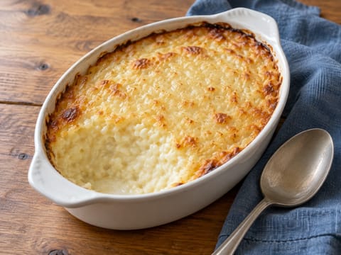 Budino di Riso (italialainen uunissa paistettu riisivanukas)