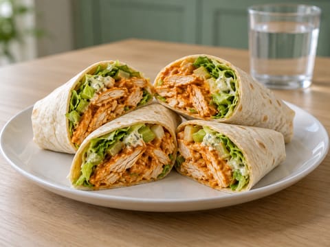 Buffalo Chicken Wrap (blue cheese soslu) Buffalo Chicken Wrap (blue cheese soslu)