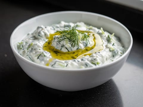 Cacik (salsa turca allo yogurt e cetriolo)