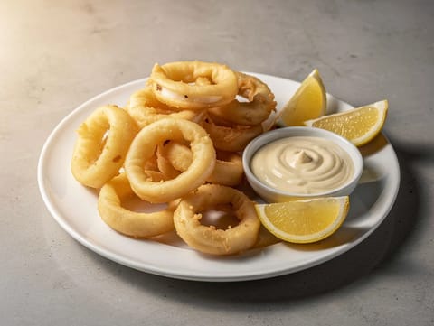 Calamares a la Romana (knusprig frittierte Tintenfischringe)