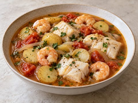 Caldeirada de Peixe (portugalský rybí guláš s bramborami)