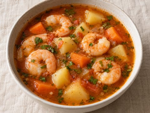 Caldo de Camarón (σούπα γαρίδας με λαχανικά) Caldo de Camarón (σούπα γαρίδας με λαχανικά)