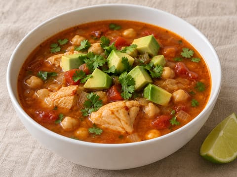 Caldo Tlalpeño (soupe poulet-pois chiches au chipotle) Caldo Tlalpeño (soupe poulet-pois chiches au chipotle)