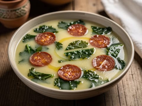 Caldo Verde (portugisisk suppe med grønkål og kartofler) Caldo Verde (portugisisk suppe med grønkål og kartofler)