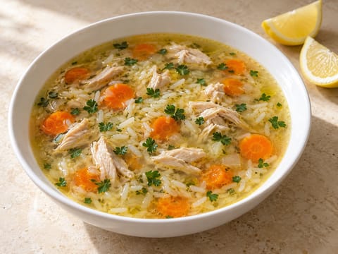 Canja de Galinha (sopa portuguesa de pollo y arroz) Canja de Galinha (sopa portuguesa de pollo y arroz)