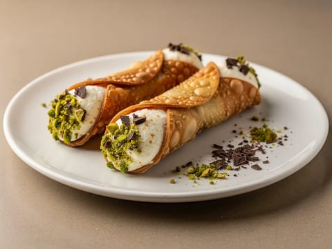 Cannoli Siciliani (sprø skall med søt ricottafyll) Cannoli Siciliani (sprø skall med søt ricottafyll)