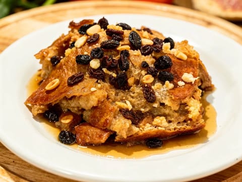 Capirotada (Mexikansk brödpudding med piloncillo-sirap) Capirotada (Mexikansk brödpudding med piloncillo-sirap)