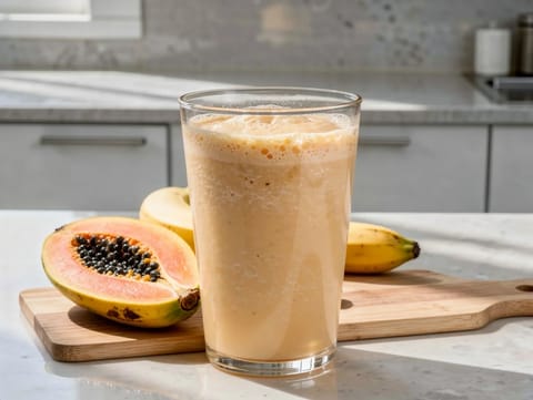 Smoothie caribéen papaye-banane Smoothie caribéen papaye-banane